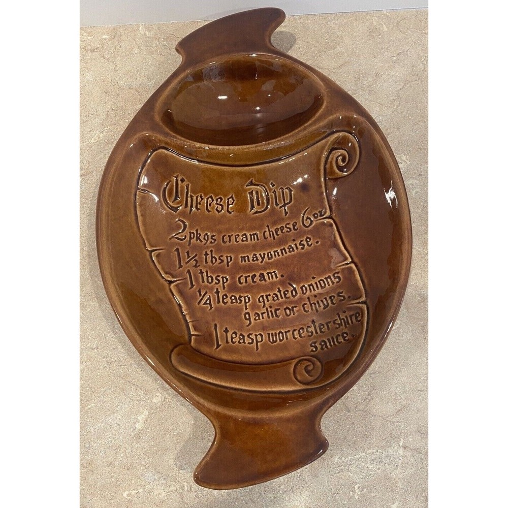 Vintage Cheese Dip Platter With Recipe